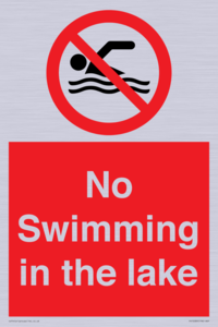 No Swimming in the lake